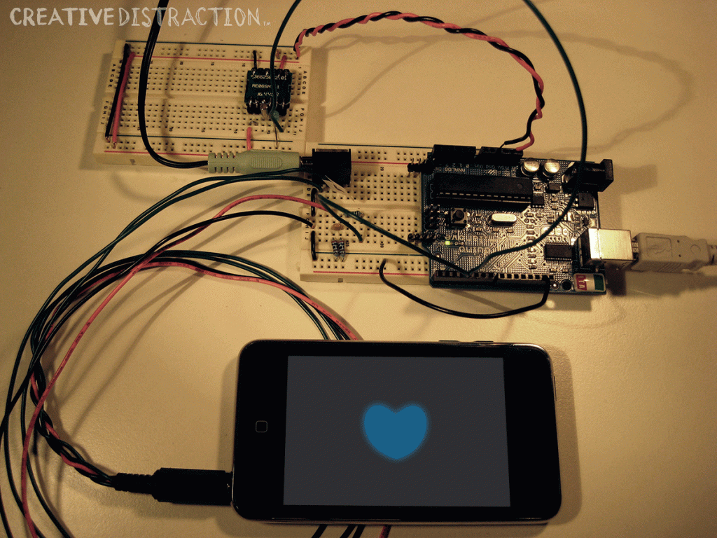 Sensor Data to iPhone Through the Headphone Jack (Using Arduino)